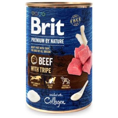 Brit Premium by Nature wet Beef with Tripes 400 g mitrā barība suņiem