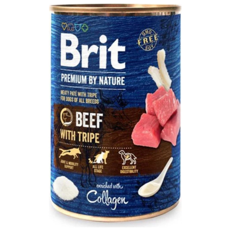 Brit Premium by Nature wet Beef with Tripes 400 g mitrā barība suņiem