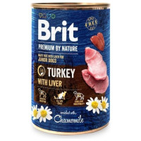 Brit Premium by Nature wet Turkey with Liver 400 g mitrā  barība suņiem