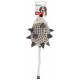 Flamingo plīša rotaļlieta suņiem PLUSH HEDGEHOG AND ROPE 45cm