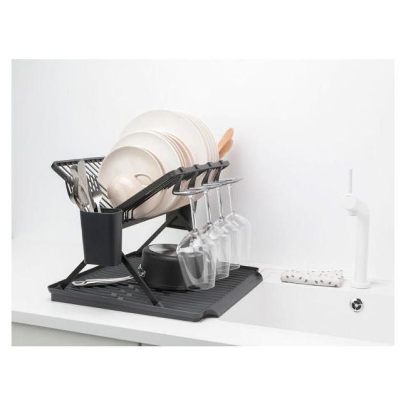 Brabantia saliekams trauku žāvētājs, liels, Dark Grey - 139482