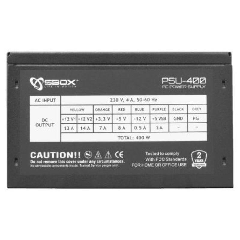 Sbox PSU-400/ATX-400W