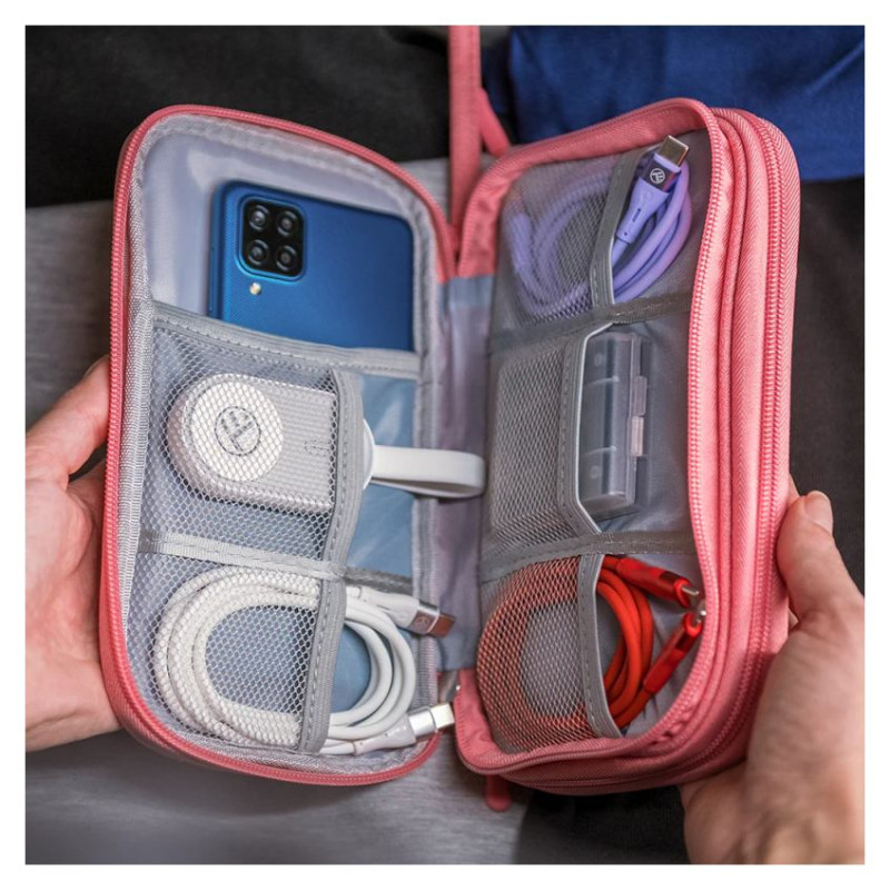 Tellur Universal travel cable organiser Pink