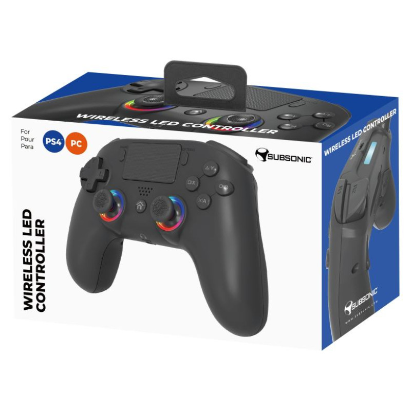 Subsonic Wireless Led Controller Black for PS4/PC