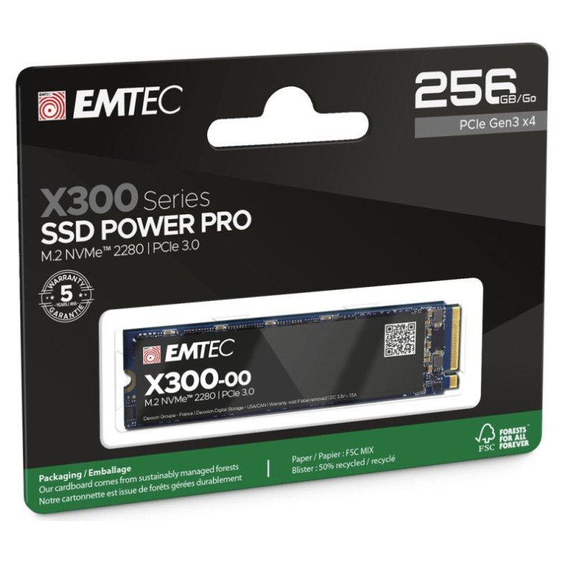 Emtec SSD M2 NVMe PCIe 3 X300 256GB Power Pro