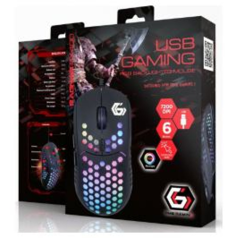 Gembird Datorpele Gembird USB Gaming RGB Backlighted Mouse Black