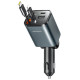 Joyroom JR-CCL05 30W 4-in-1 Car Charger with 2 Built-in Retractable Cables - Dark Gray