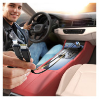 Joyroom JR-CCL05 30W 4-in-1 Car Charger with 2 Built-in Retractable Cables - Dark Gray