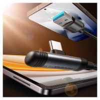 Joyroom S-A56 EnjoyX Series 90° USB-A - USB-C 3A cable 1.2m - black