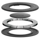 Uniq SnapMount Self-Adhesive Magnetic Holder - Black