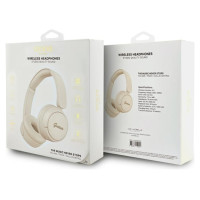Guess Metal Logo Script Over-Ear Headphones - Beige