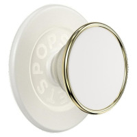 Popsockets Round Luxe Coconut Creme Enamel MagSafe Holder and Phone Stand