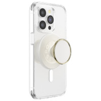 Popsockets Round Luxe Coconut Creme Enamel MagSafe Holder and Phone Stand