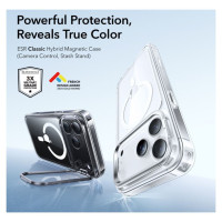 ESR Classic Hybrid Kickstand MagSafe Case for iPhone 17 Pro - Clear