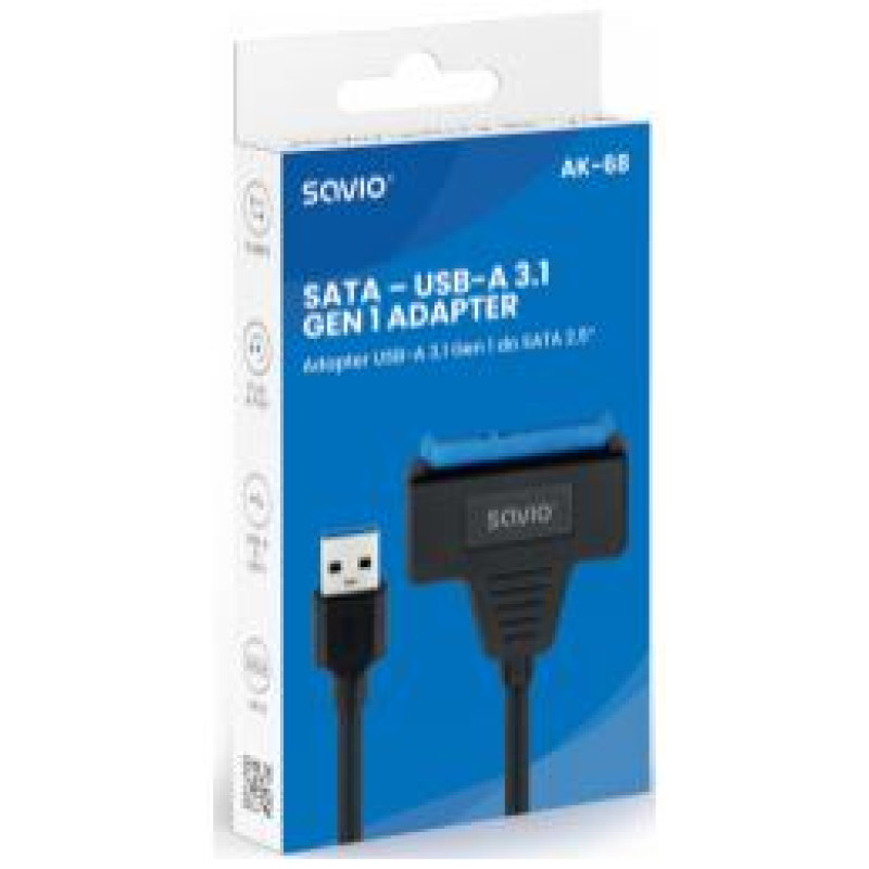 Savio Adapteris Savio SATA &ndash; USB-A 3.1 GEN 1