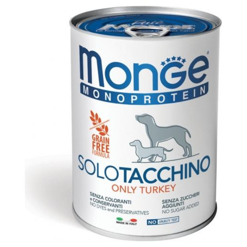 Monge Dog Monoprotein Pate Only Turkey 400 g