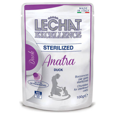 Lechat Excellence Wet Sterilized with duck 100 g - konservi kaķiem