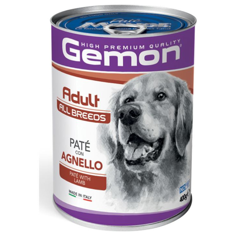 Gemon Dog pate Adult with lamb 0.4kg - pastēte suņiem