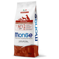Monge Dog All Breeds Puppy and Junior Lamb with Rice 12 kg