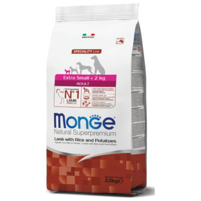 Monge Dog Extra Small Adult Lamb with Rice and Potatoes 2,5 kg
