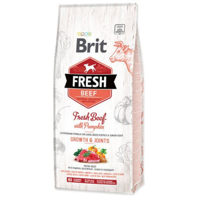 Brit Fresh Beef with Pumpkin Puppy Large 12 kg barība kucēniem