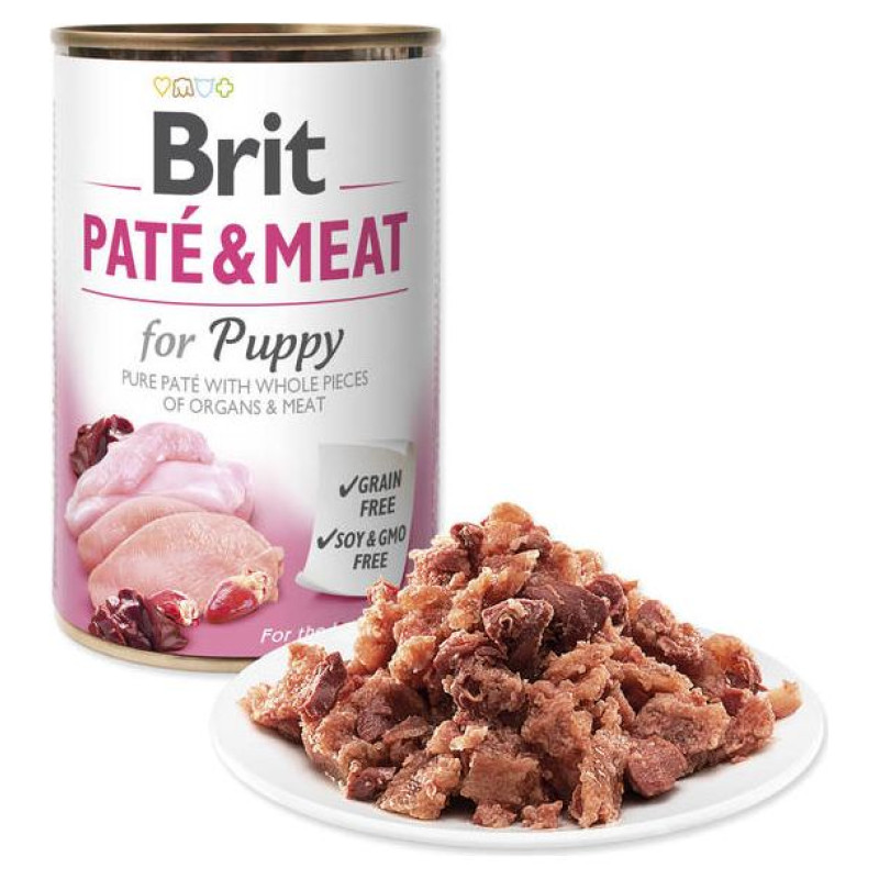 Brit CARE wet Chicken & Turkey Pate & Meat for Puppy 400 g konservi suņiem