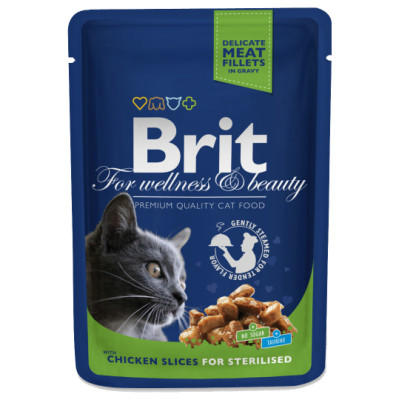 Brit Premium Chicken Slices Sterilised 100 g konservi kaķiem