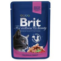 Brit Premium Cat Pouch Salmon & Trout 100 g konservi kaķiem