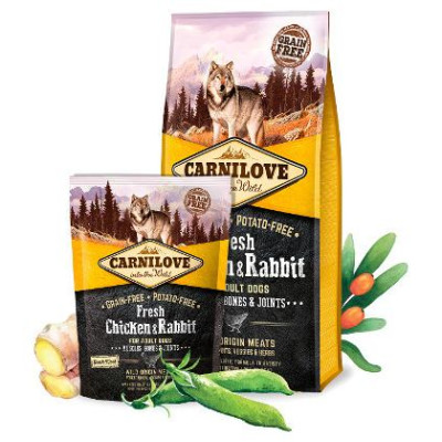 Carnilove Fresh Chicken & Rabbit for Adult 12 kg barība suņiem