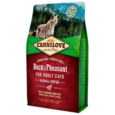 Carnilove Duck & Pheasant Adult Cat Hairball Control 2 kg barība kaķiem
