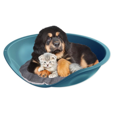 Georplast Plastmasas guļvieta 57x48x16h ar izņemamu spilvenu, daž.krāsas