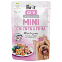 Brit Care Mini wet Chicken & Tuna fillets in gravy 85 g mitrā barība suņiem