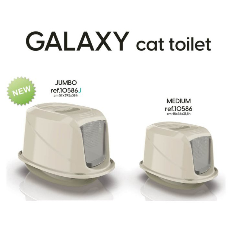 Georplast Slēgtā kaķu tualete ar filtru Galaxy Jumbo 57x39,5x38 cm, dažādas krāsas