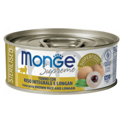 Monge Supreme Cat Sterilised Tuna with Brown Rice and Longan 80 g