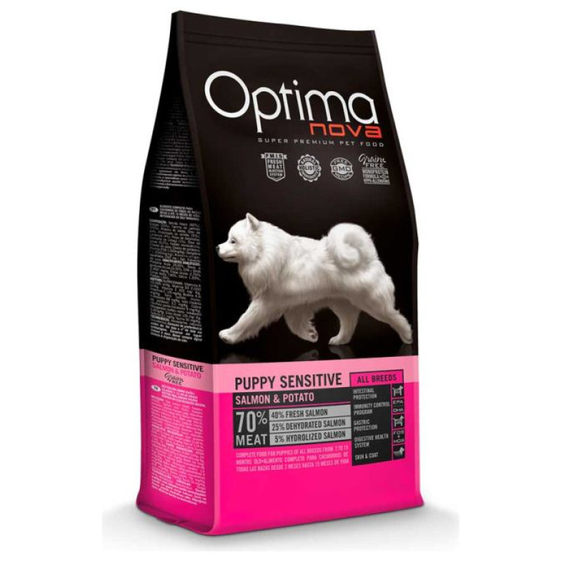 Optimanova Puppy Sensitive GF Salmon & Potato 2 kg