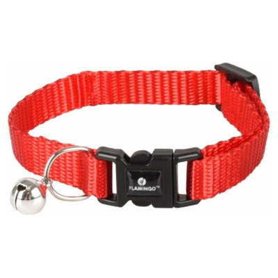 Flamingo kakla siksna kaķiem 15-22cm x10mm red