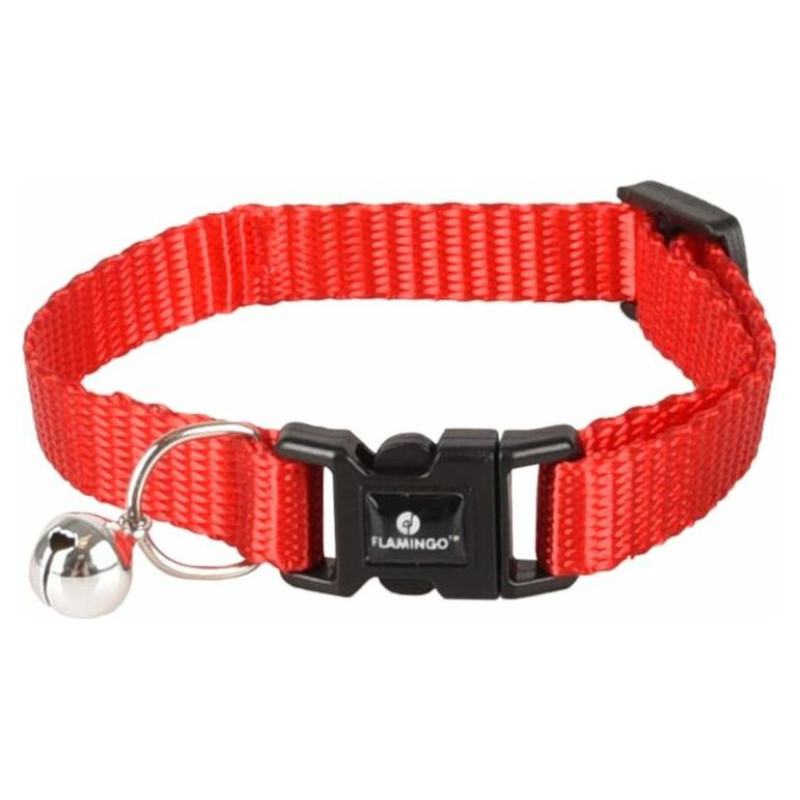 Flamingo kakla siksna kaķiem 15-22cm x10mm red