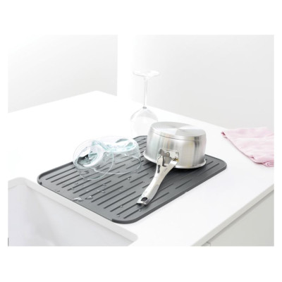 Brabantia Silikona trauku žāvē&scaron;anas paliktnis, dark grey - 117442