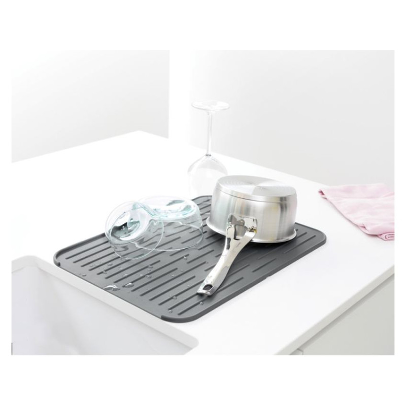 Brabantia Silikona trauku žāvē&scaron;anas paliktnis, dark grey - 117442