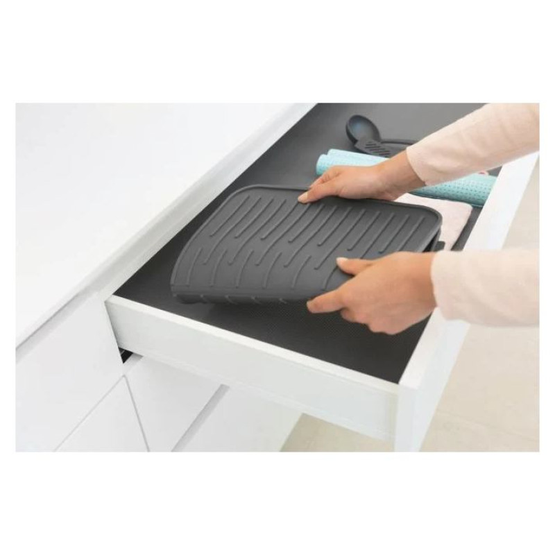 Brabantia Silikona trauku žāvē&scaron;anas paliktnis, dark grey - 117442