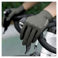 Rockbros Breathable Full Finger Cycling Gloves, Size: L - Green