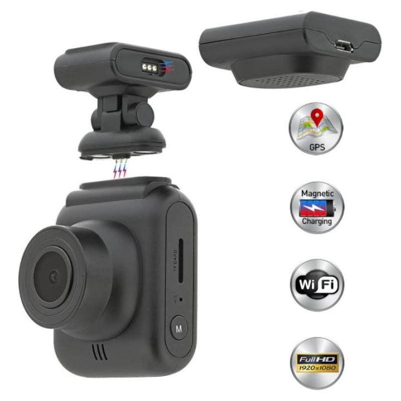 Tellur Dash Patrol DC2 FullHD 1080P, GPS Black