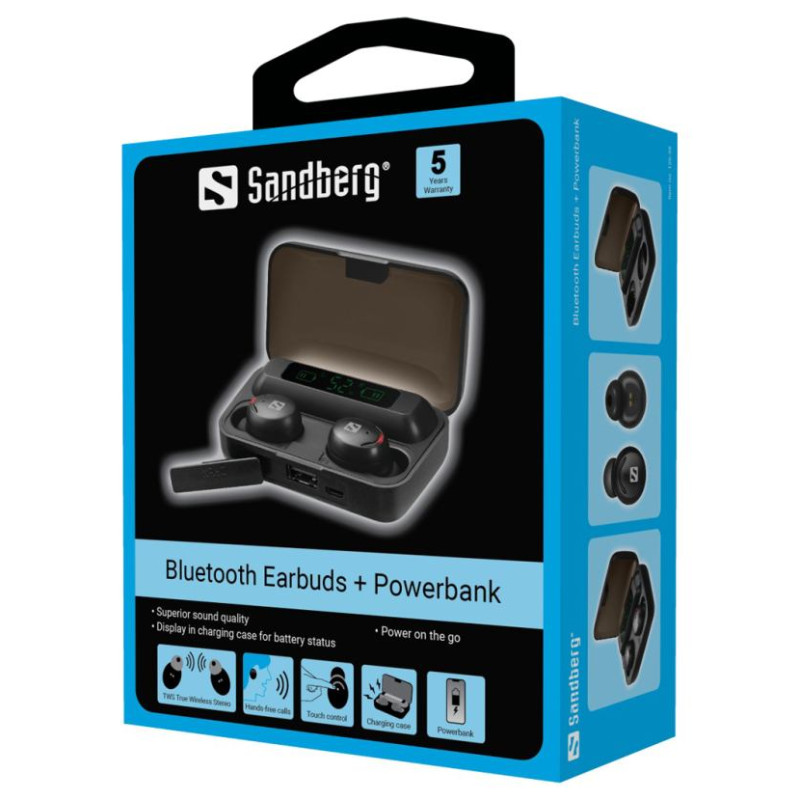 Sandberg 126-38 Bluetooth Earbuds + Powerbank