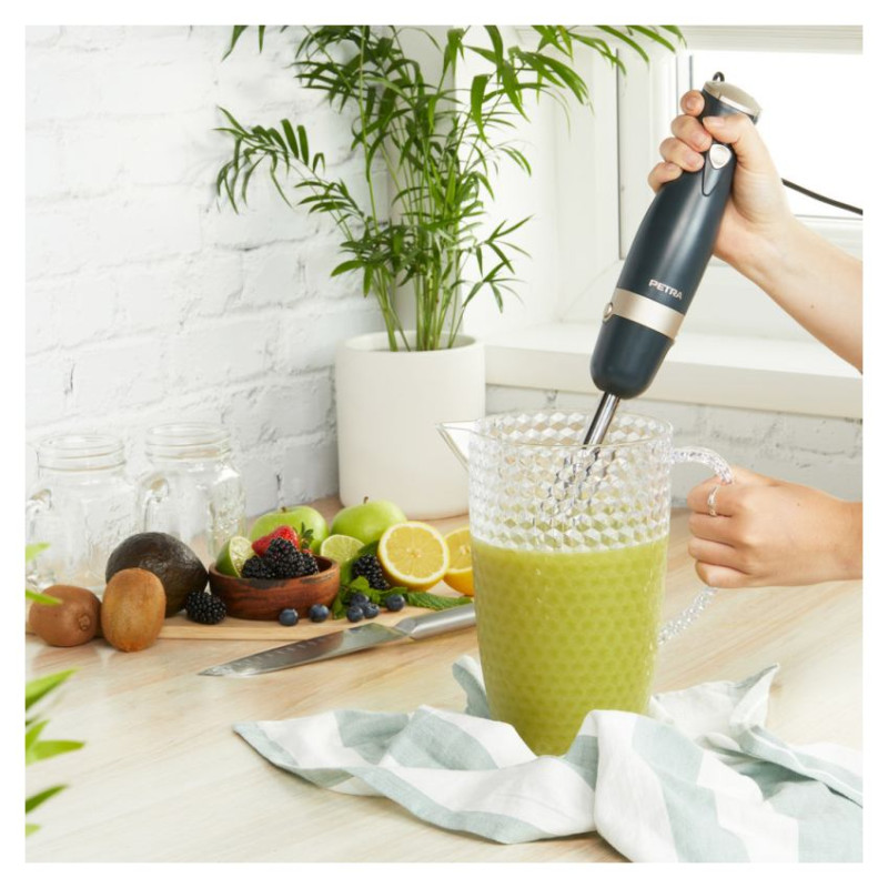 Petra PT5612BGRYVDE Hand blender blue grey/soft gold
