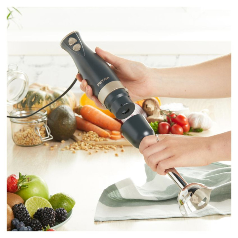 Petra PT5612BGRYVDE Hand blender blue grey/soft gold