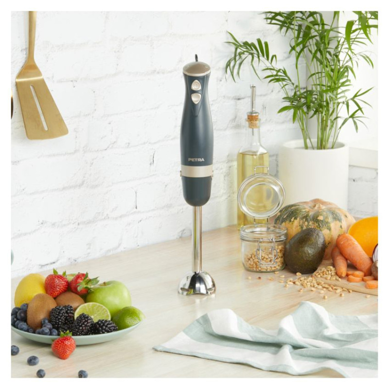 Petra PT5612BGRYVDE Hand blender blue grey/soft gold