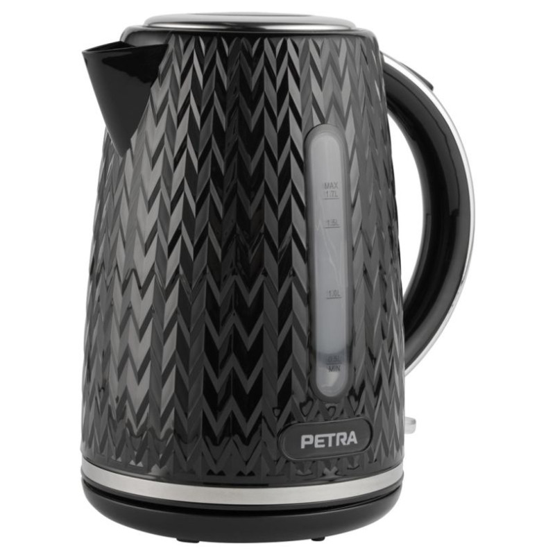 Petra PT3864BLKVDEEU10 Chevron Jug Kettle black