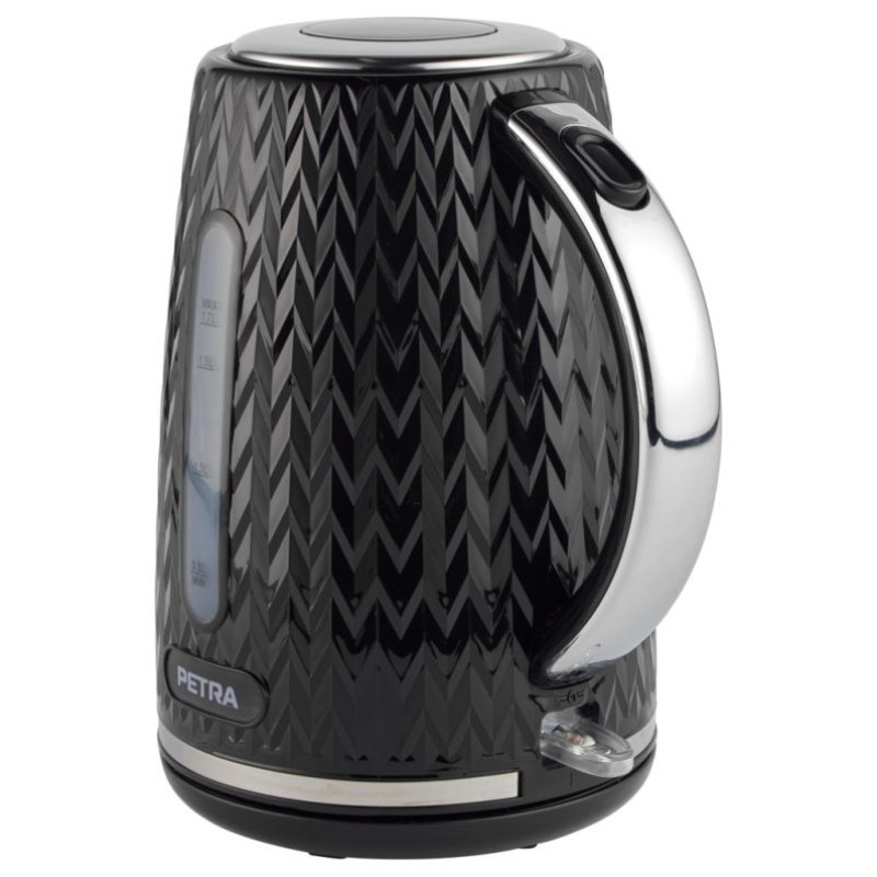 Petra PT3864BLKVDEEU10 Chevron Jug Kettle black