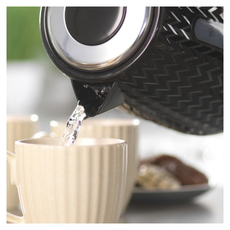 Petra PT3864BLKVDEEU10 Chevron Jug Kettle black