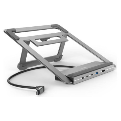 Hama 00200139 Connect2Office Stand, USB-C dock, 12 ports, 100 W, Gray